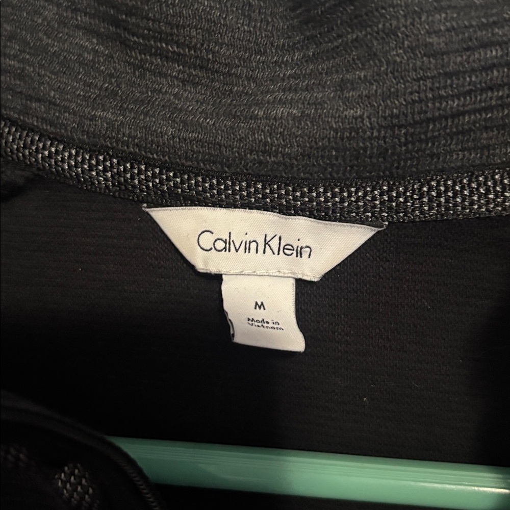 Calvin Klein Classic Black Quarter-Zip Sweater - Picture 2 of 4